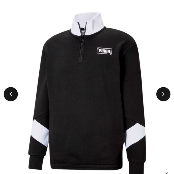 Rebel Men's Half Zip Sweatshirt size Large puma athletic - Picture 1 of 3
